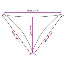 vidaXL Voile de parasol Triangle 3x3x4,24 m Blanc pas cher