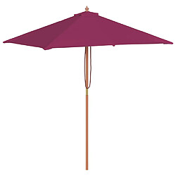 VidaXL Parasol Bois Rouge Bordeaux 150x200 cm