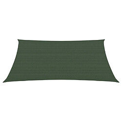 Helloshop26 Voile toile d'ombrage rectangulaire 2x3 m - Vert foncé Parasol en PEHD - 90% de protection UV - Perméable au vent et à l'eau - Fixation inox - 4x 1,5 m de corde