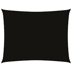 vidaXL Voile de parasol oxford - Noir 4x6 m