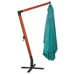 Avis VidaXL Parasol flottant avec bois - 300 x 400 cm - Vert
