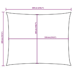 vidaXL Voile de parasol 4x6 m - Taupe pas cher