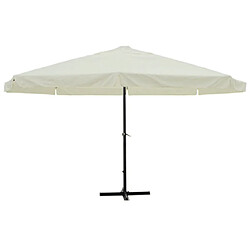 vidaXL Parasol 500 cm - Blanc