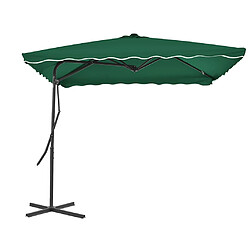 VidaXL Parasol d'extérieur avec mât en acier - 250 cm - Vert