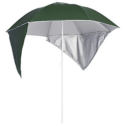 vidaXL Parasol de plage Vert 215 cm
