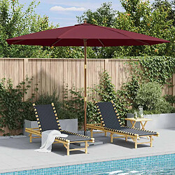 vidaXL Parasol extérieur 350 cm - Bordeaux