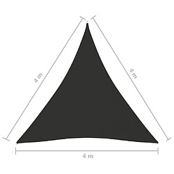 Helloshop26 Voile d'ombrage - 4 x 4 x 4 m - Anthracite pas cher