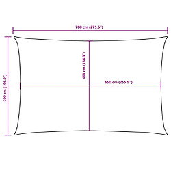VidaXL - Voile parasol Oxford 5x7 m Blanc pas cher