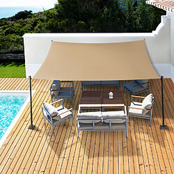 Idmarket MARKET Voile d'ombrage 4x6 m - Sable