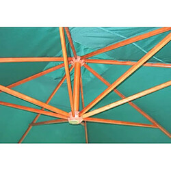 Acheter VidaXL Parasol flottant avec bois - 300 x 400 cm - Vert