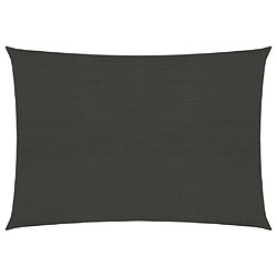Helloshop26 Voile toile d'ombrage parasol 160 g/m² 2 x 3 m pehd anthracite 02_0008911