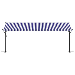 Avis vidaXL Auvent autoportant - 600x300 cm - Bleu et blanc