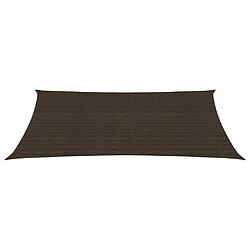 Helloshop26 Voile d'ombrage rectangulaire marron 2 x 5 m