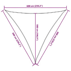 vidaXL Voile d'ombrage 6x6x6 m - Gris Clair pas cher