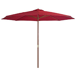 vidaXL Parasol extérieur 350 cm - Bordeaux