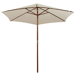 vidaXL Parasol 270 x 270 cm Blanc crème