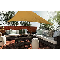 Ideprice EPRICE Toile d'ombrage triangulaire - Ocre 3 m