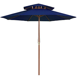 vidaXL Parasol 270 cm Bleu