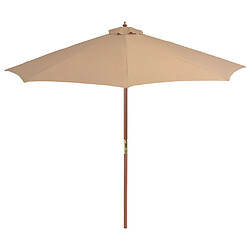 VIDAXL Parasol de jardin 300 cm - Taupe