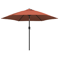 VIDAXL Parasol de jardin avec mât en métal Terre Cuite 300 cm