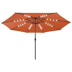 VIDAXL Parasol de jardin LED - Terre cuite