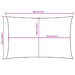 vidaXL Voile de parasol pas cher