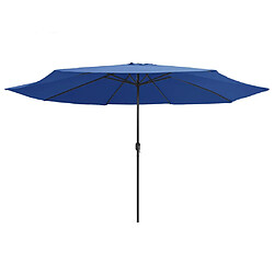 vidaXL Parasol de jardin - Bleu azuré - 390 cm