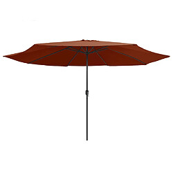 vidaXL Parasol de jardin 390 cm - Terre cuite