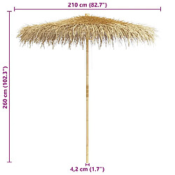 vidaXL Parasol de bambou 210 cm pas cher