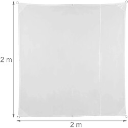 Helloshop26 Voile d'ombrage - 2 x 2 m - Blanc