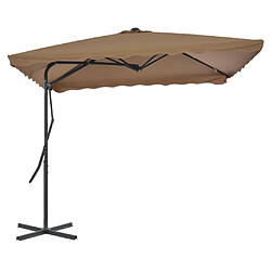 vidaXL Parasol extérieur taupe 250 x 250 cm