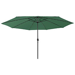 vidaXL Parasol de jardin LED 400 cm - Vert