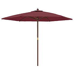 vidaXL Parasol de jardin 299x240 cm - Rouge bordeaux