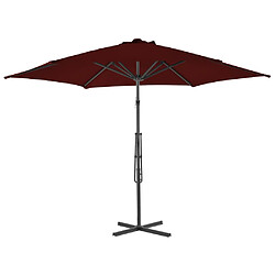 Avis Title: vidaXL Parasol de jardin avec mât en acier - Rouge bordeaux