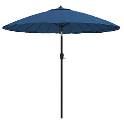 vidaXL Parasol aluminium - Bleu azuré 500 cm