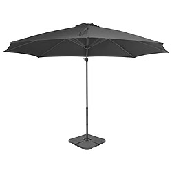 vidaXL Parasol de jardin anthracite avec base portable