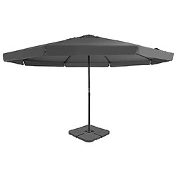 vidaXL Parasol avec base portable - Anthracite
