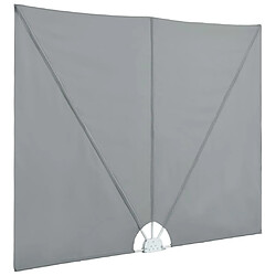 vidaXL Auvent latéral pliable 240x160 cm - Gris pas cher