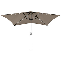 vidaXL Parasol de jardin 2x3 m - Taupe