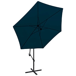 vidaXL Parasol en porte-à-faux - Bleu