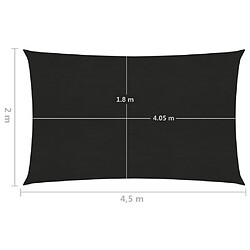 Helloshop26 Voile d'ombrage 02_0009191 - Noir pas cher