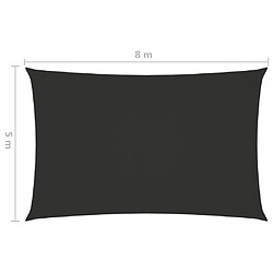 Helloshop26 Voile d'ombrage 5x8 m - Anthracite pas cher
