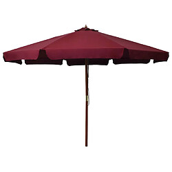 vidaXL Parasol Bois - Bordeaux