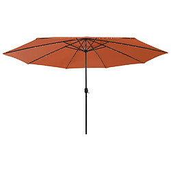 VIDAXL Parasol de jardin LED - Terre cuite
