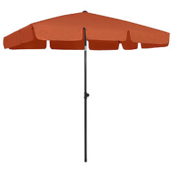 vidaXL Parasol de Plage - Terre Cuite 200x125 cm