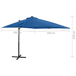 vidaXL Parasol de jardin - Bleu azuré pas cher