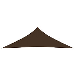 Helloshop26 Voile d'ombrage triangulaire marron 3,5 x 3,5 x 4,9 m