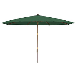 Acheter vidaXL Bois/mât parasol vert 400 cm