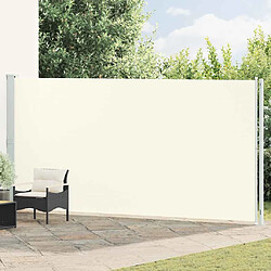 vidaXL Auvent latéral Rétractable Crème 200x600 cm Auvent latéral rétractable - Tissu polyester - 200x600 cm - Crème