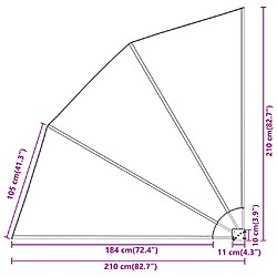 vidaXL Auvent latéral pliable - Crème pas cher